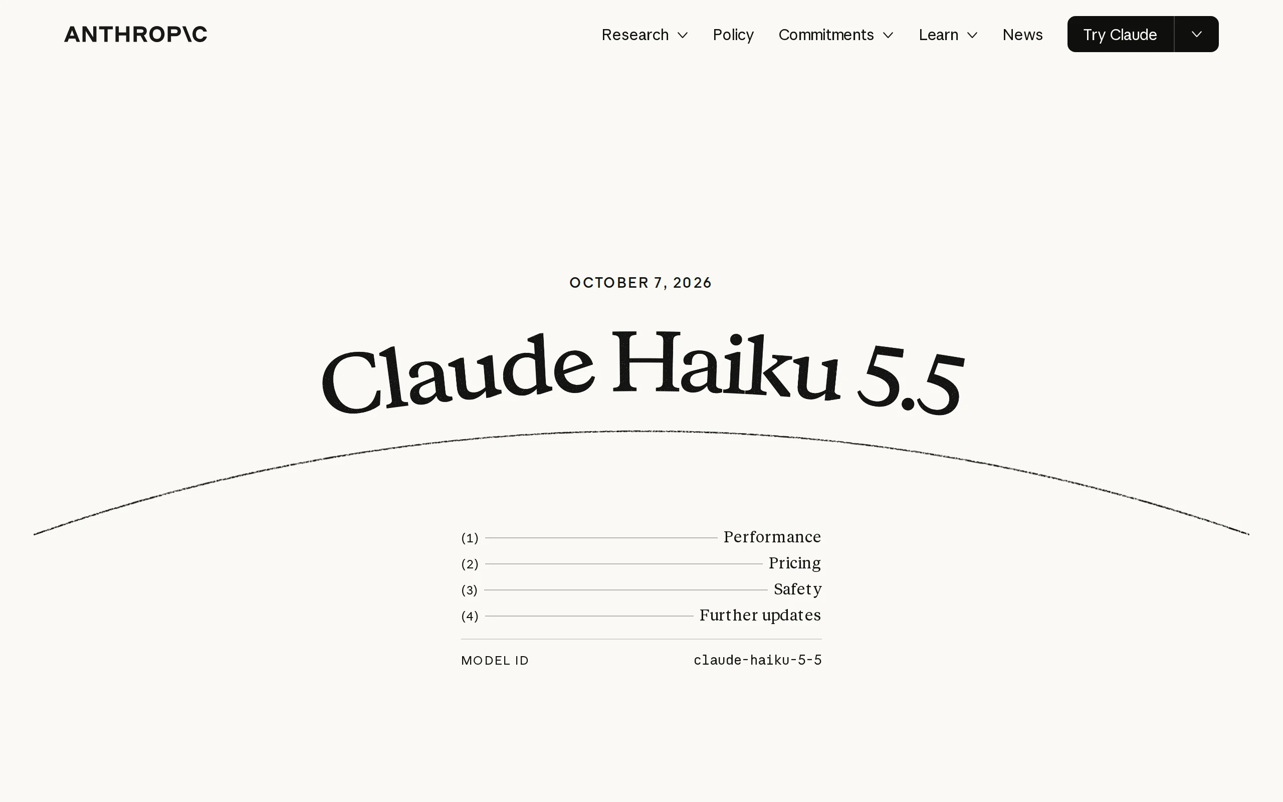 Claude Haiku 5.5 – Anthropic's Most Lightweight Model official screenshot