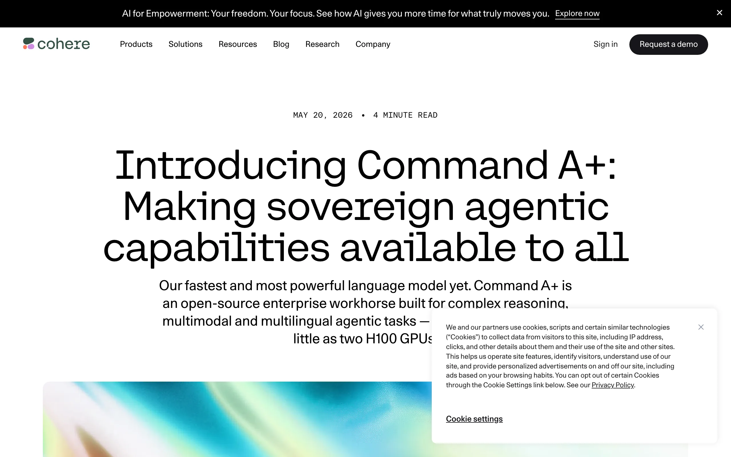 Command A+ – Cohere Labs' Open-Source Multimodal Large Language Model official screenshot
