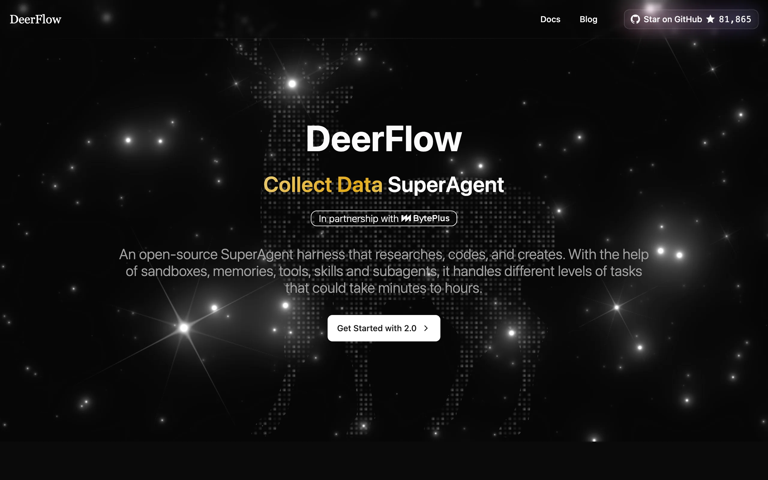 DeerFlow 2.0 – ByteDance's Open Super-Agent Framework official screenshot