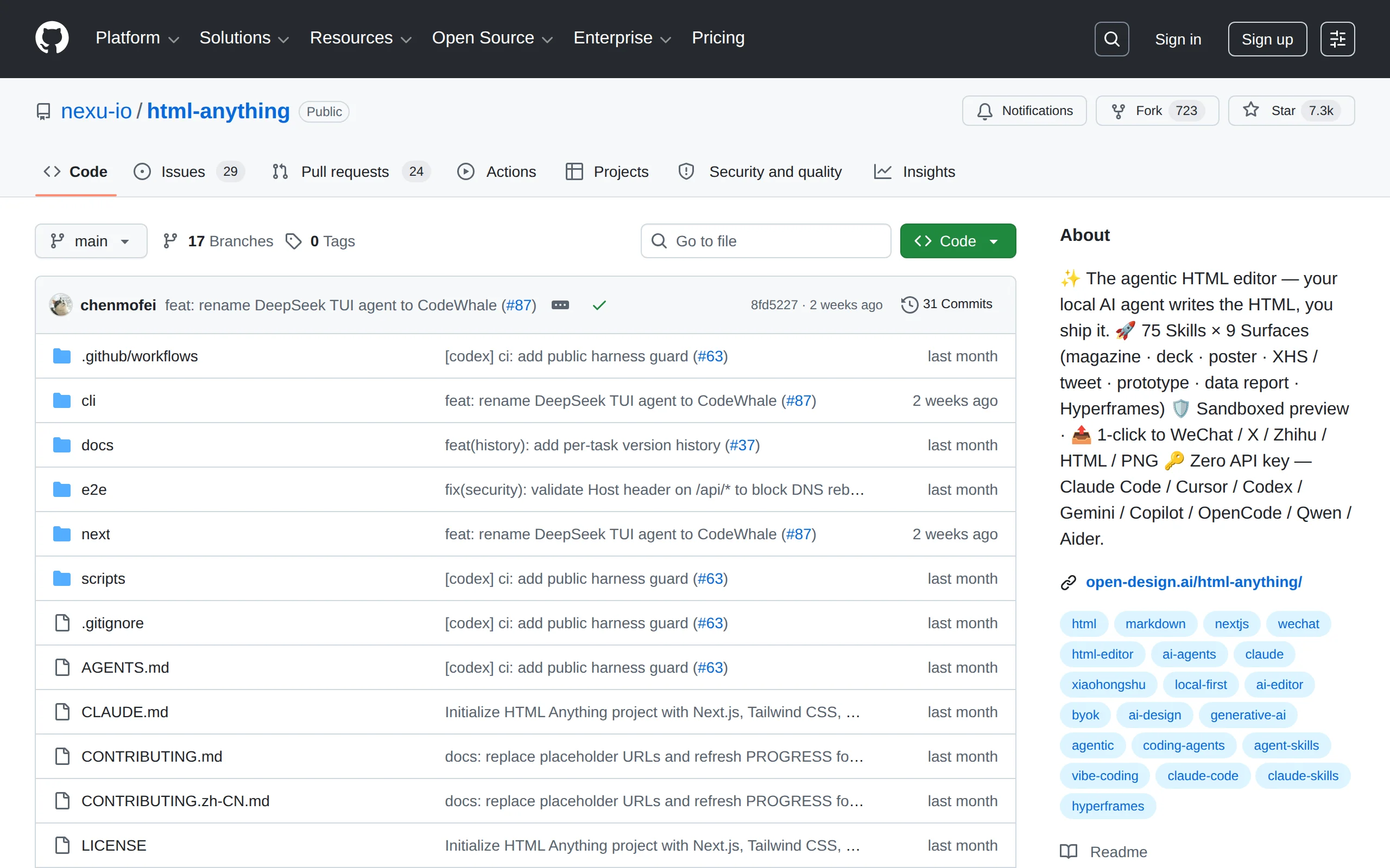 html-anything-nexu-io-html official website screenshot