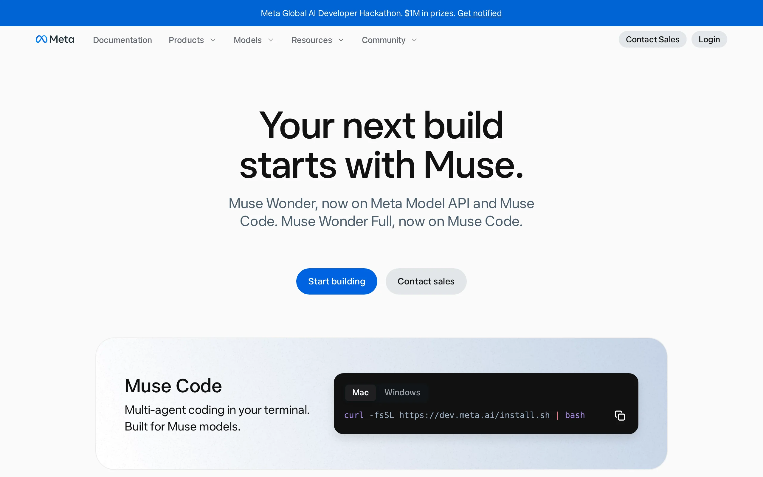 Muse Wonder – Meta 超级智能实验室推出的前沿模型系列 官方截图