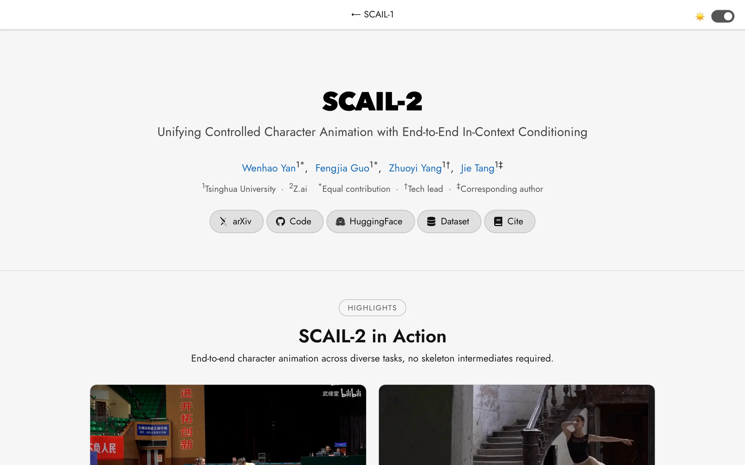 SCAIL-2 – Zhipu AI and Tsinghua's Open-Source Character Animation Model official screenshot