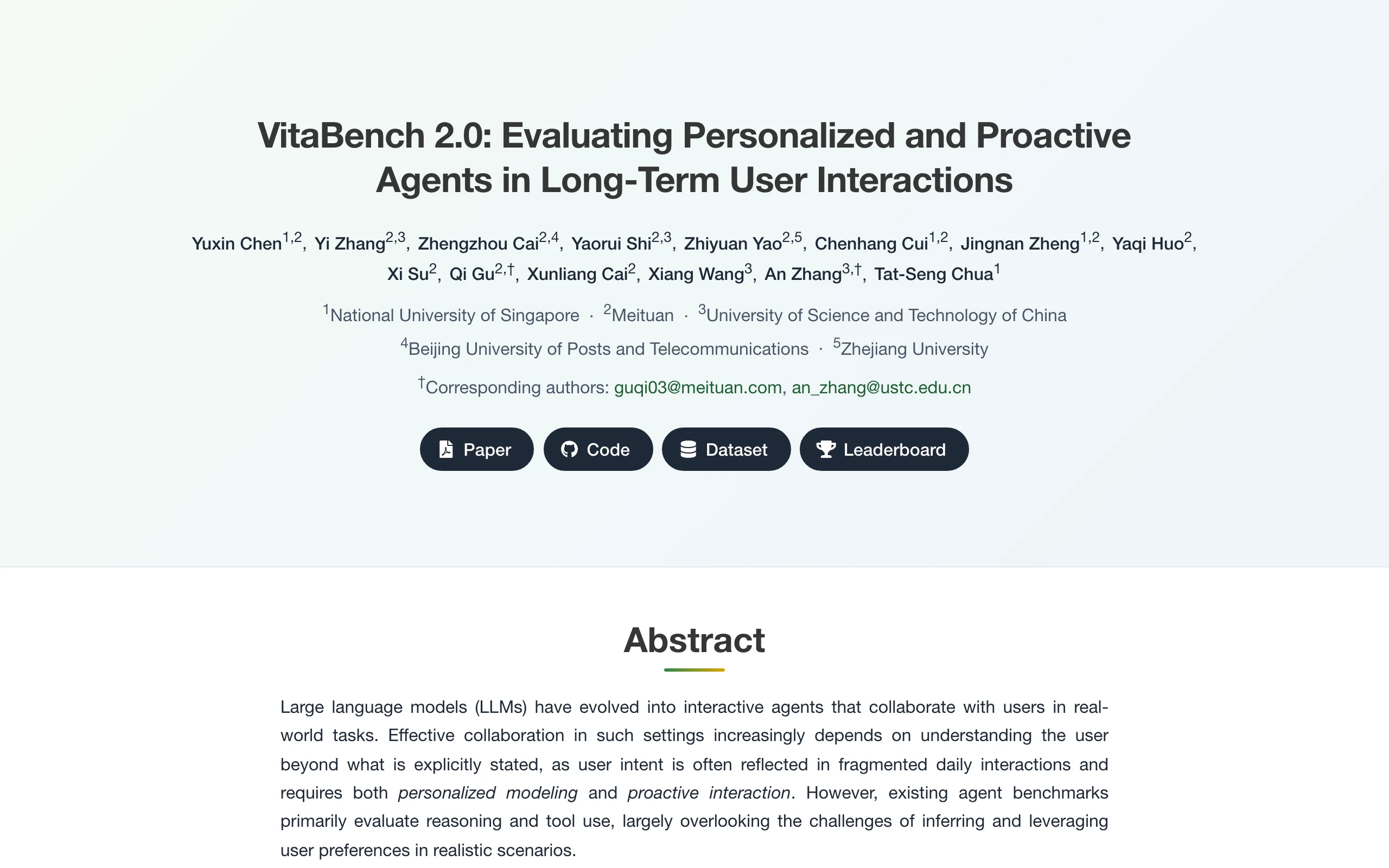 VitaBench 2.0 – Meituan LongCat’s Long-Horizon Dynamic Agent Benchmark official screenshot