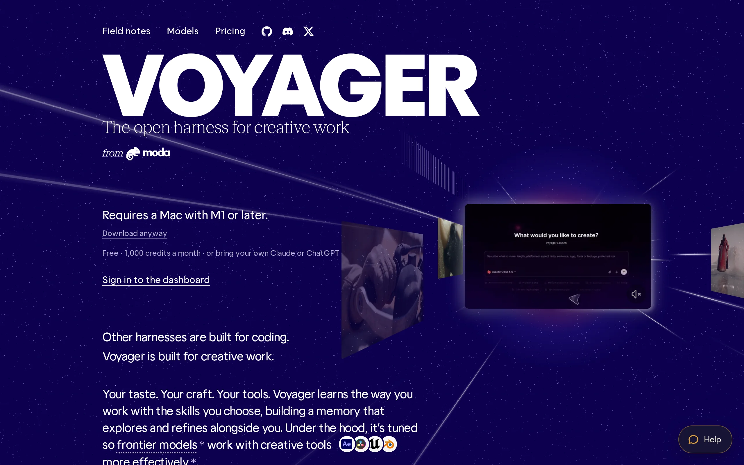 Voyager – Open-Source Desktop Creative Agent Covering the Full Production Workflow official screenshot